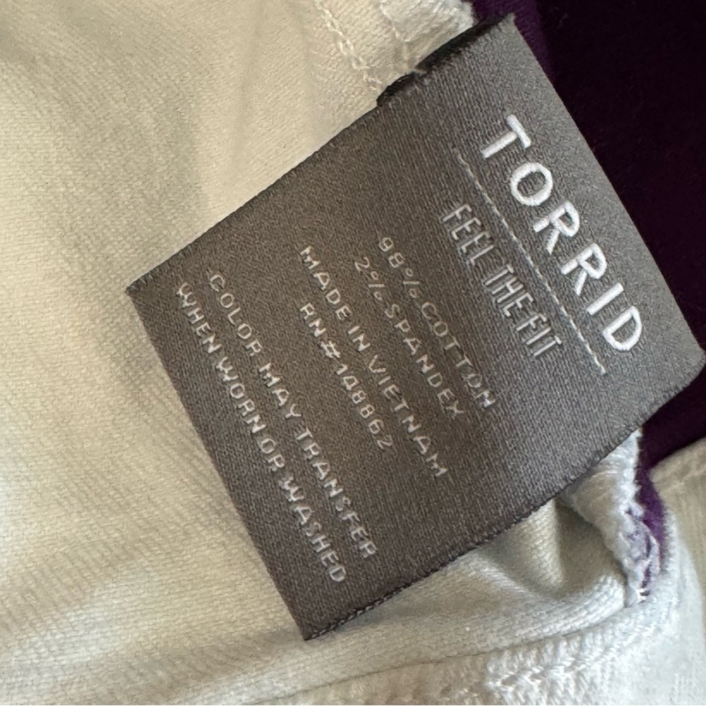 “SOLD” Torrid Always Proud White Denim Jacket Cropped Rainbow Color Block - Picture 7 of 9